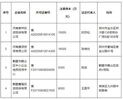 河南4家融资担保公司经营许可证被注销